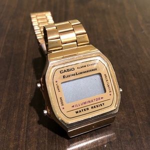 Vintage Unisex Gold Casio Timepiece (A168WG-9VT)